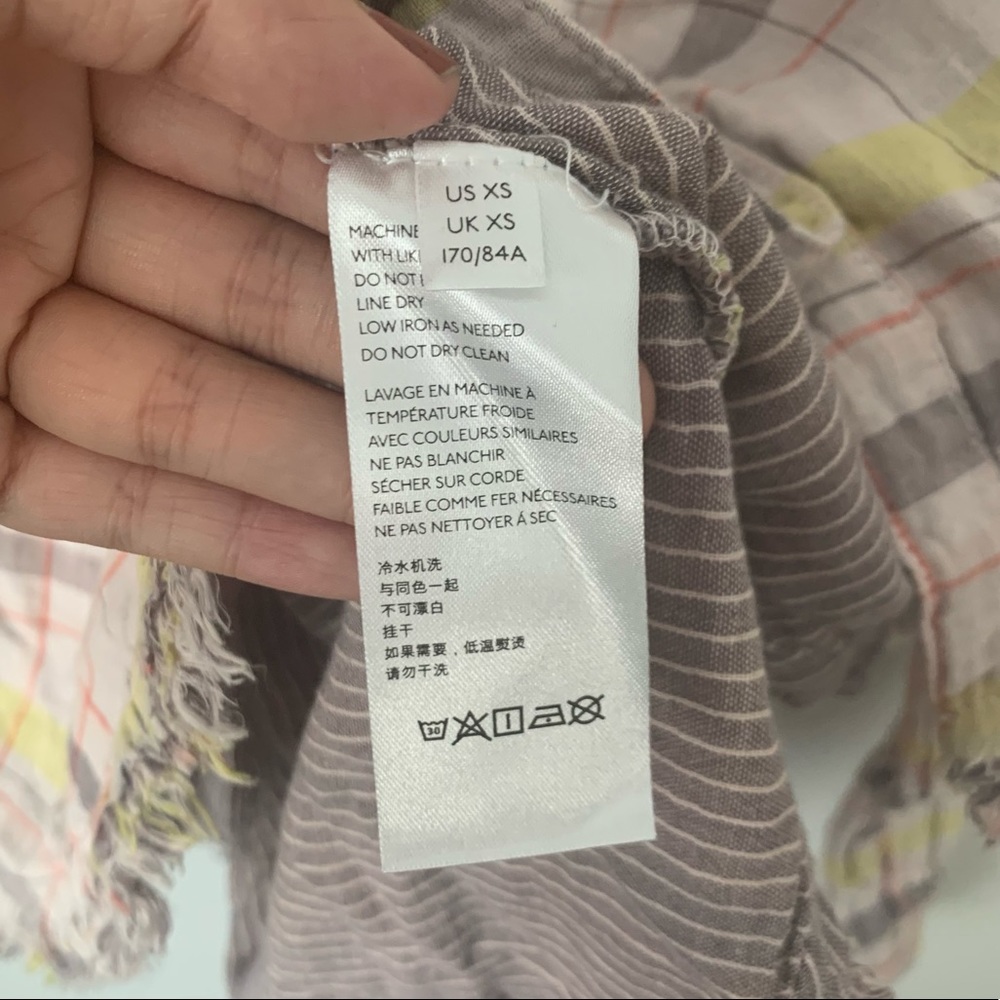 FP Seeking Starlight Plaid Distress Flannel Sz XS - Picture 7 of 7